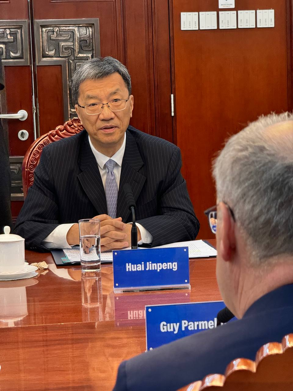 Nebst dem stellvertretenden Premierminister, traf der Bundesrat auch auf den chinesischen Bildungsminister Huai Jinpeng.